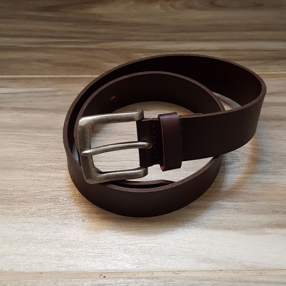 Dark Brown Leather Belt